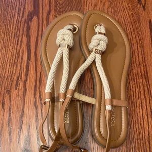 Michael kors tan sandals. Never worn size 7.5.